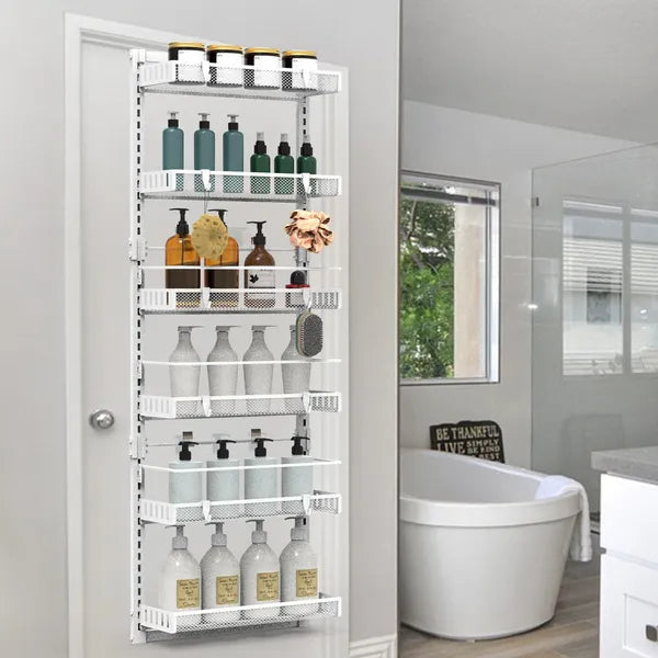 Over Door Pantry Organizer 6 Tier Carbon Steel Storage System