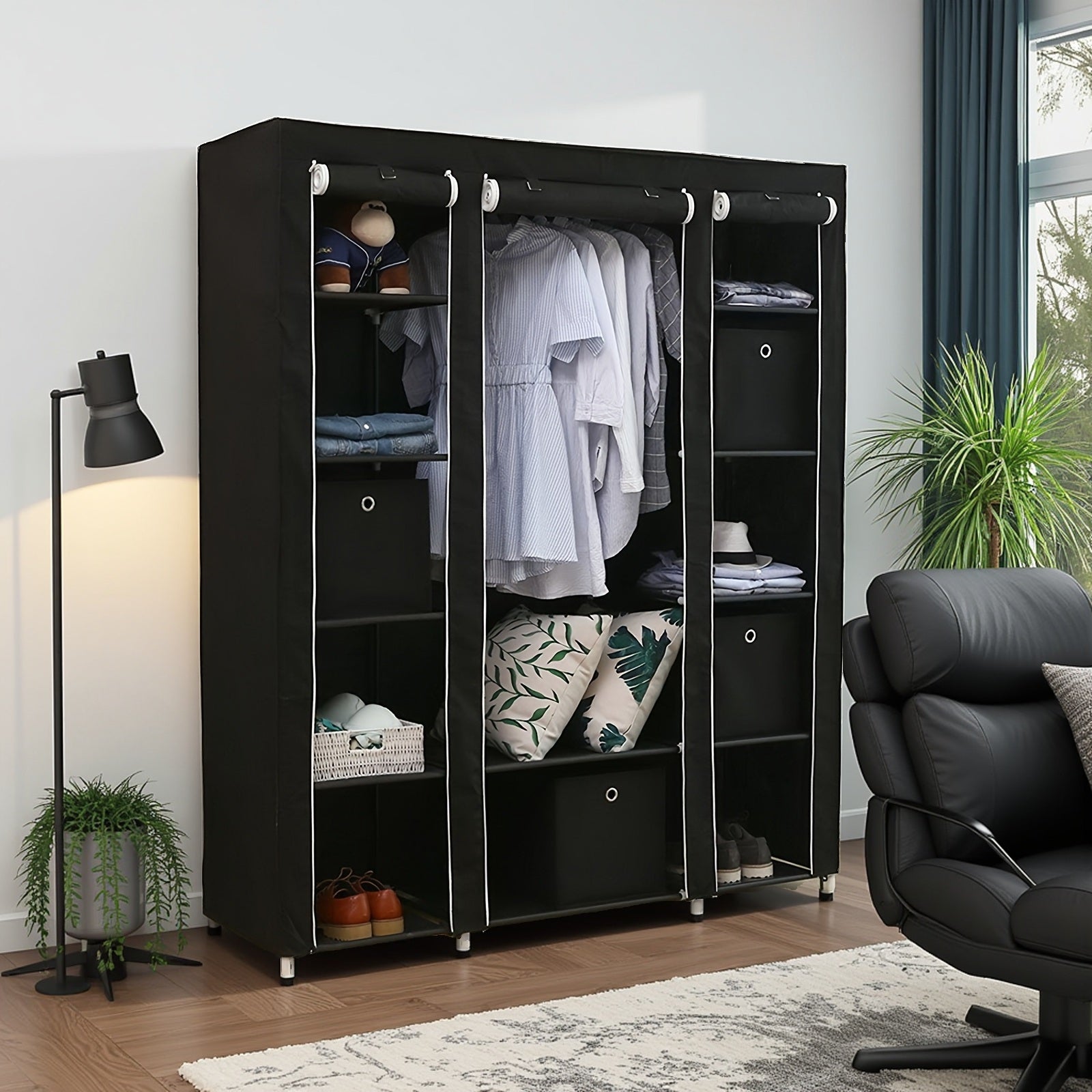 Extra Strong Portable Clothes Closet Wardrobe Organizer