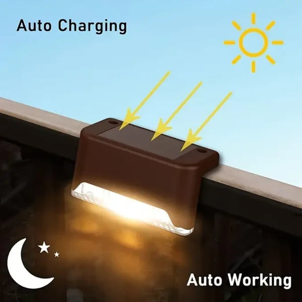 Solar Deck Lights Outdoor 16 Pack Waterproof LED Step Lights Warm