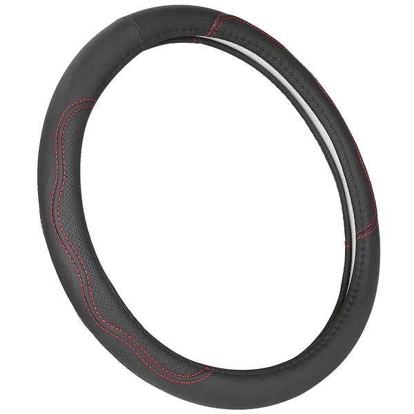 Universal Leather Steering Wheel Cover 14.5–15in Anti-Slip Grip