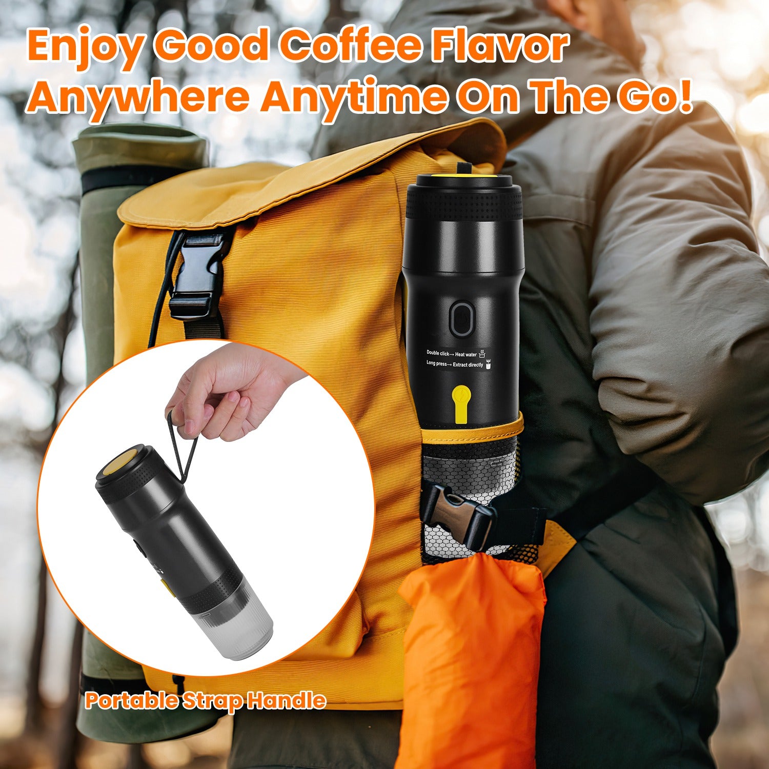 Portable Cordless Espresso Machine for Travel Car Camping Use