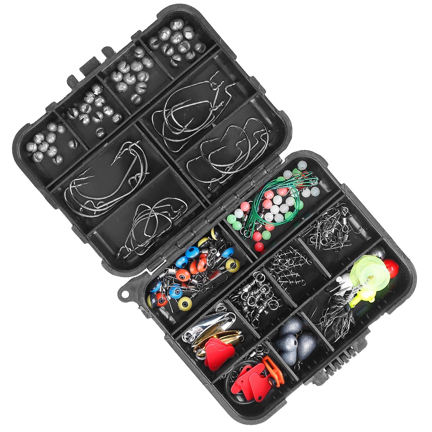188-Piece Portable Fishing Accessory Kit with Tackle Box