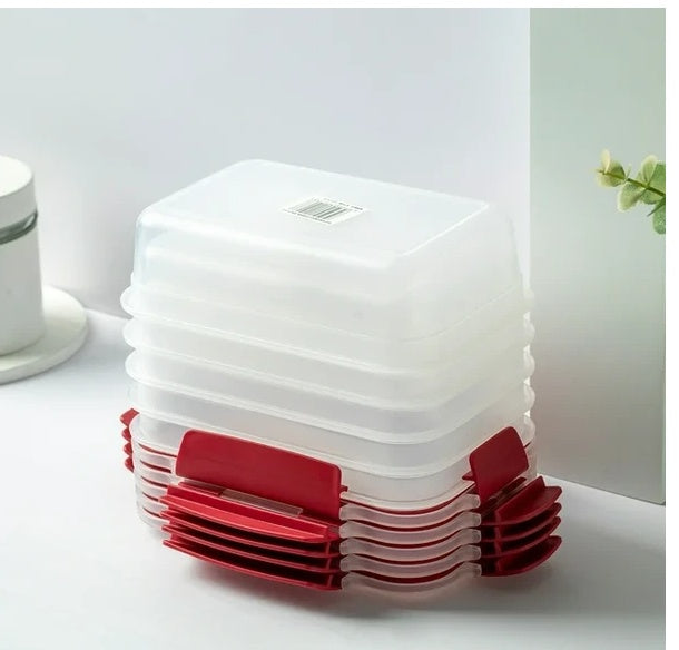 5 Pack Airtight Food Storage Containers with Snap Lock Lids