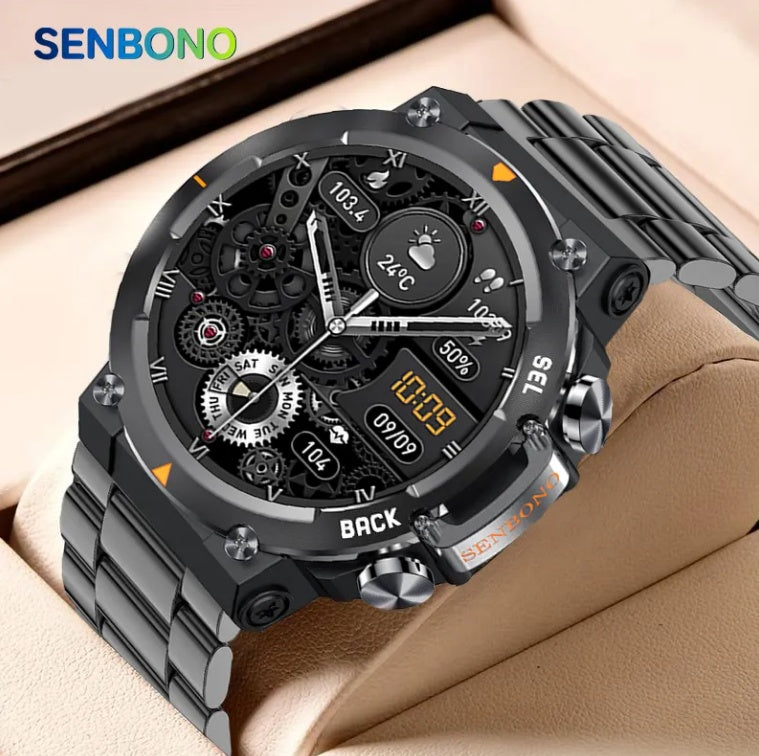 MAX18 Bluetooth Smartwatch for Men AMOLED 1.43 Inch Fitness Sports Watch