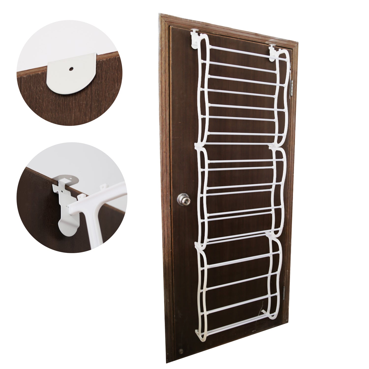 Space Saving Over-the-Door Shoe Rack 12-Tier 36 Pair Organizer