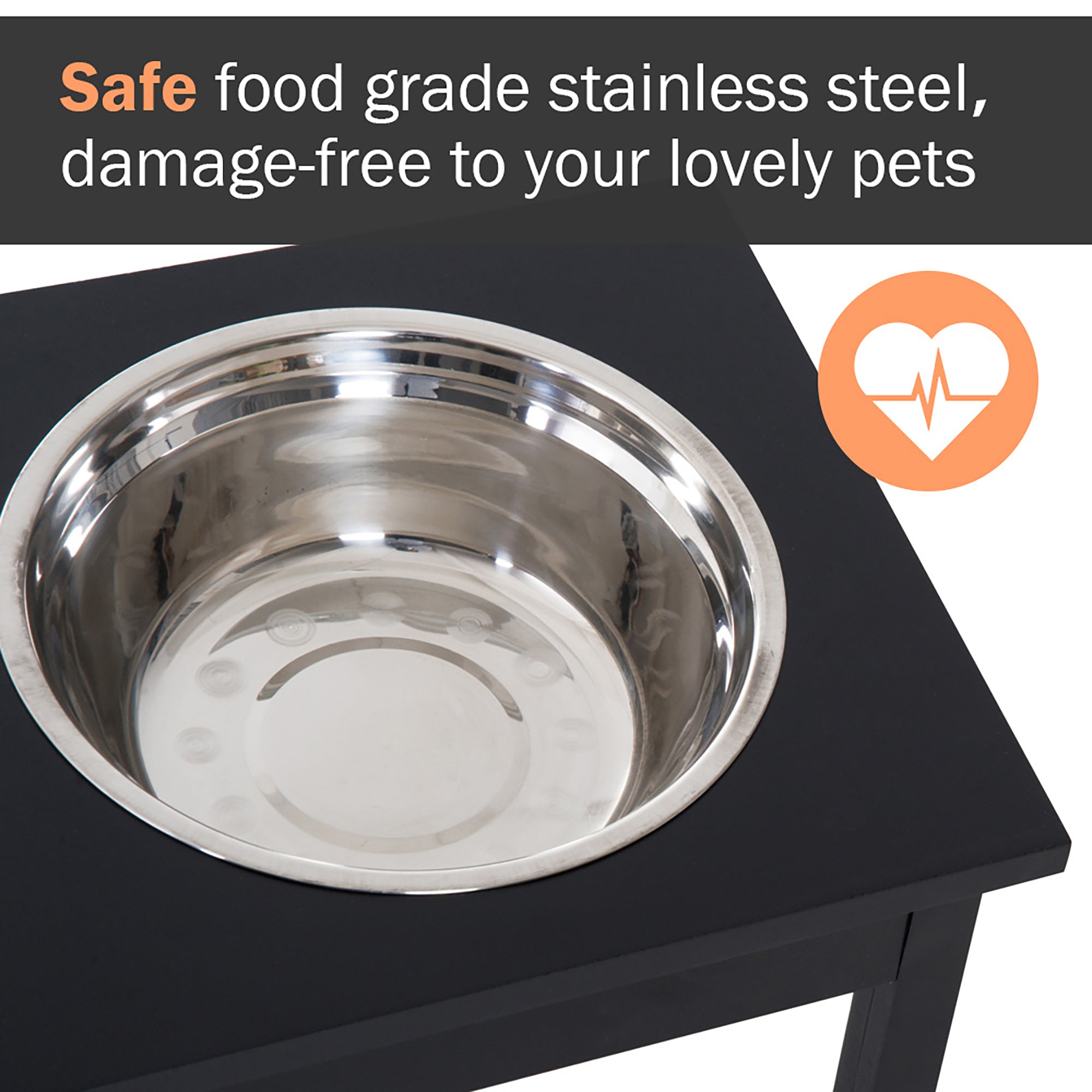 Wooden Elevated Dog Feeding Station Heavy Duty Pet Food Bowl Stand