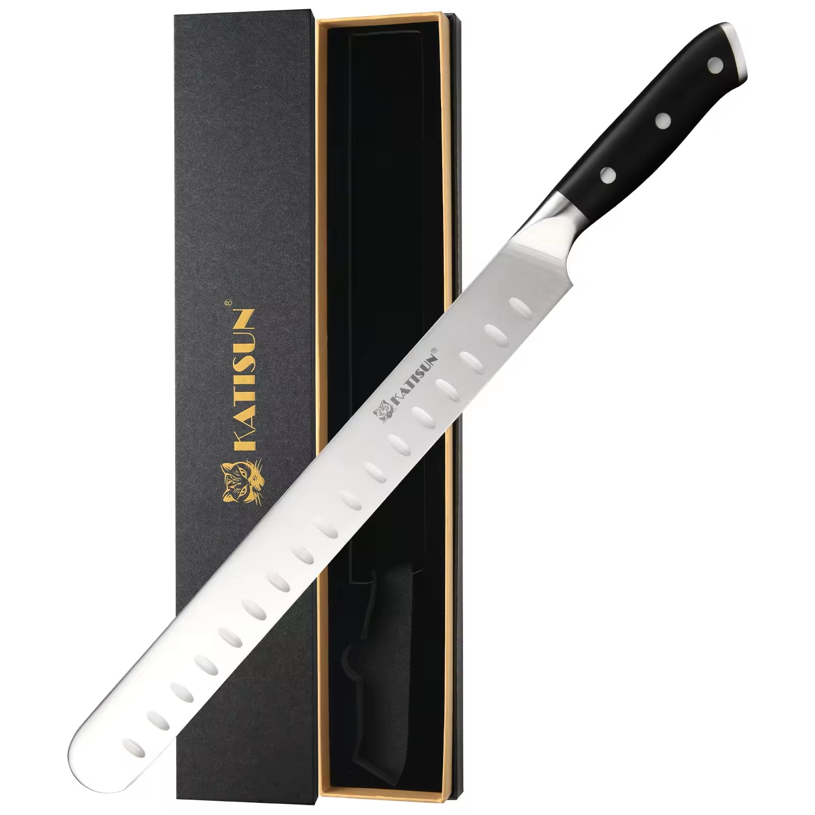 10-Inch Carbon Steel Chef Knife Ultra Sharp Meat Slicing Kitchen Tool