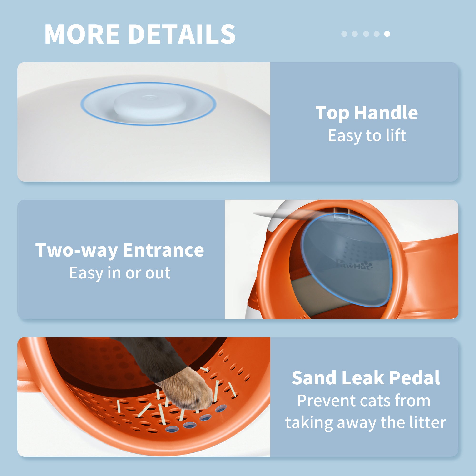 Premium Dome Covered Cat Litter Box with Lid for Privacy and Clean