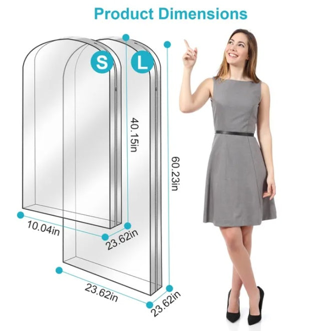 5-Piece Hanging Clothes Storage Bags Dustproof Waterproof Set