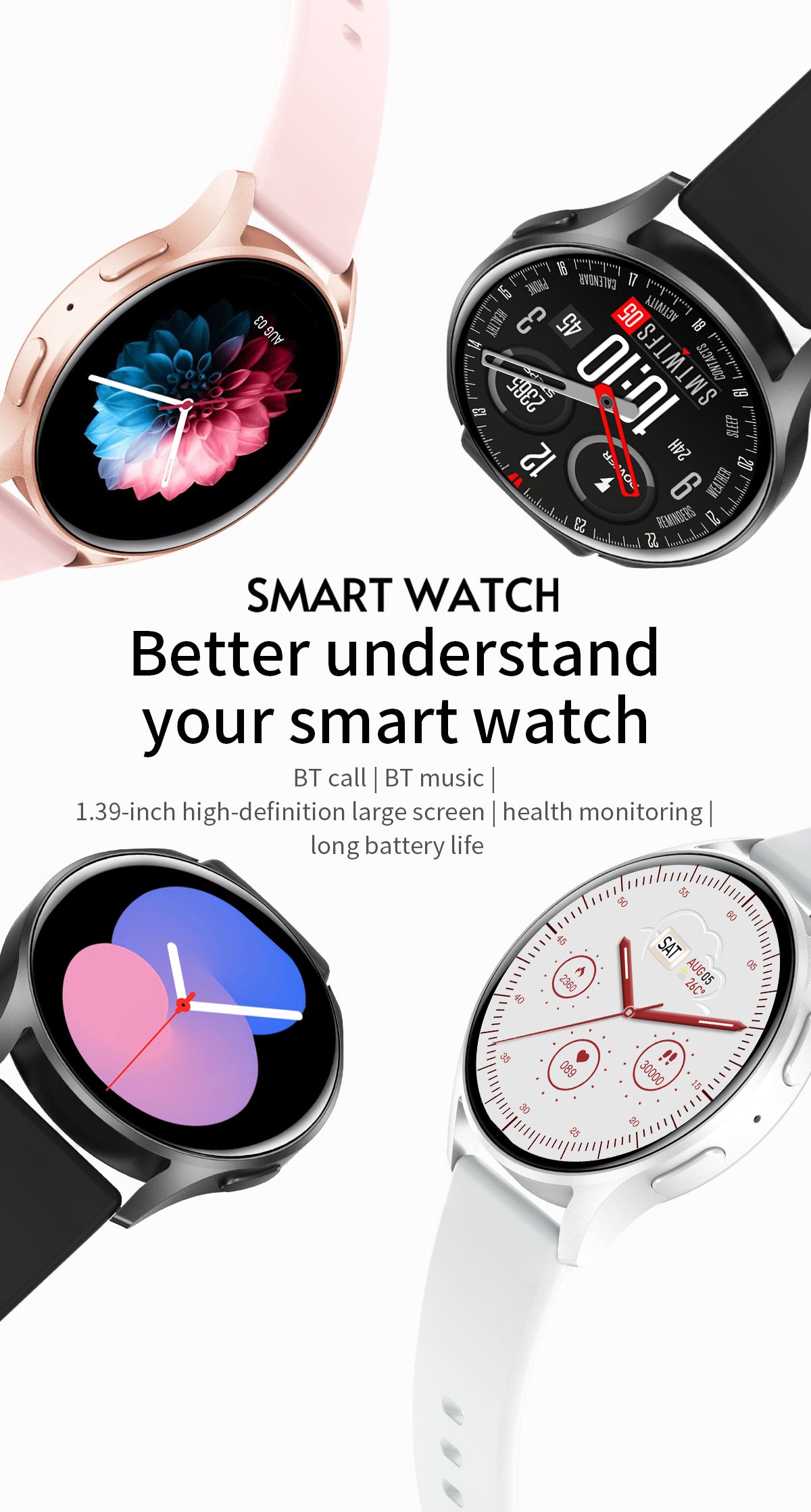 Trendy Smart Watch With Calling Fitness Tracker Touch Display