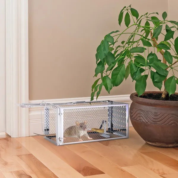 Single Door Humane Rat Trap Cage Safe Reusable Design