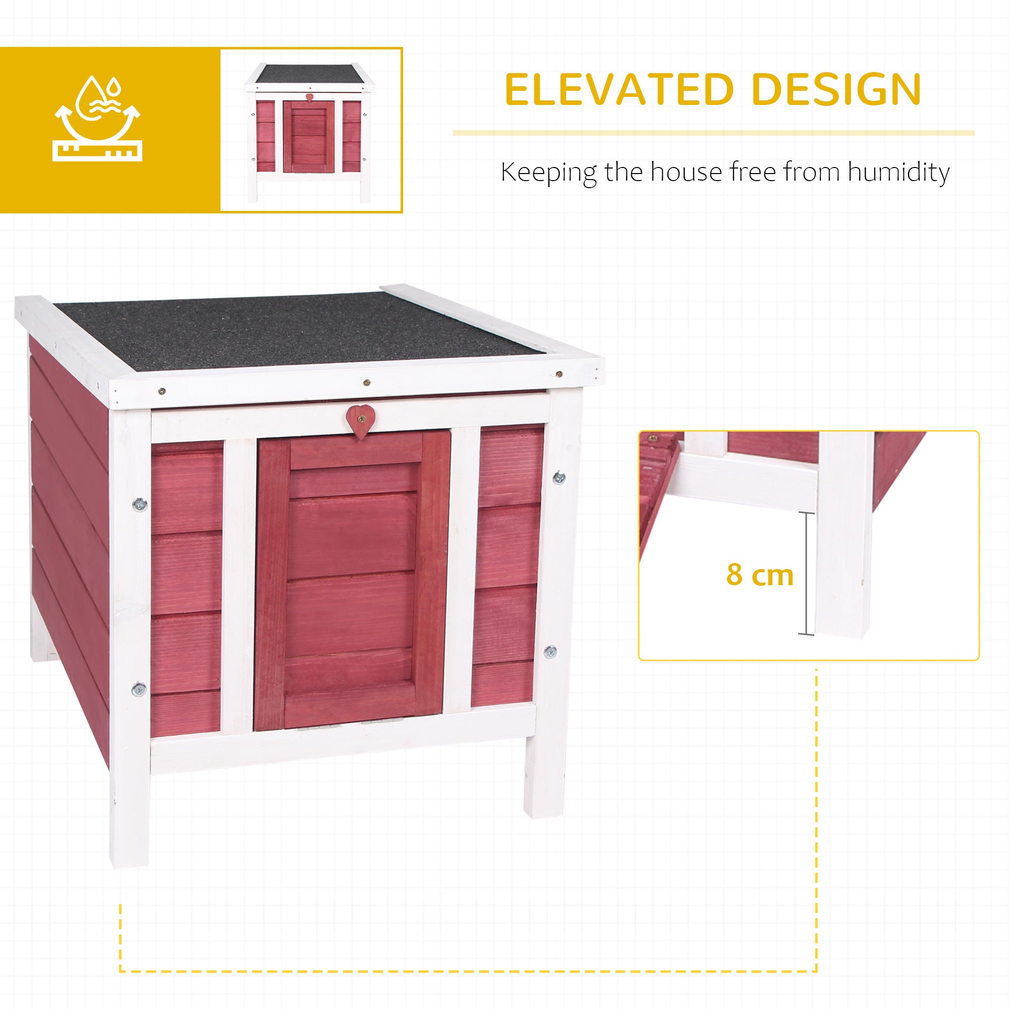 Small Wooden Rabbit Hutch with Waterproof Roof – Outdoor Bunny & Small Animal Shelter