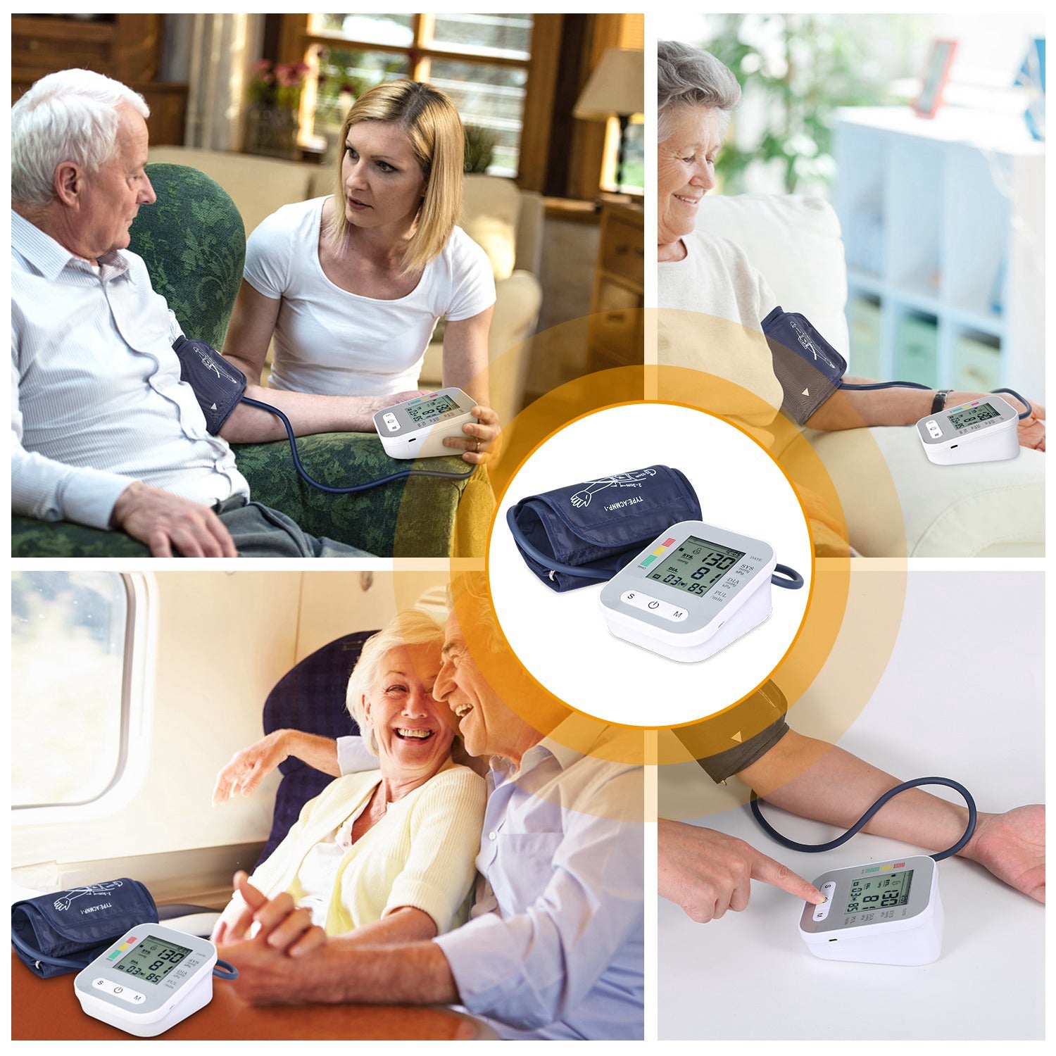 Digital Arm Blood Pressure Monitor LCD Voice BP Machine