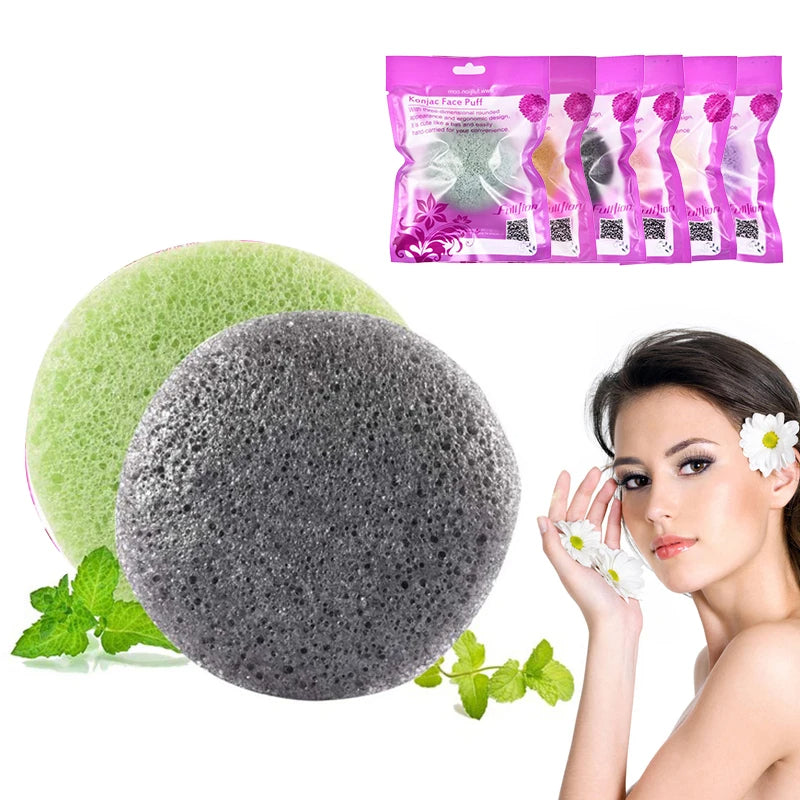 Konjac Facial Cleansing Sponge for Gentle Exfoliating Wash