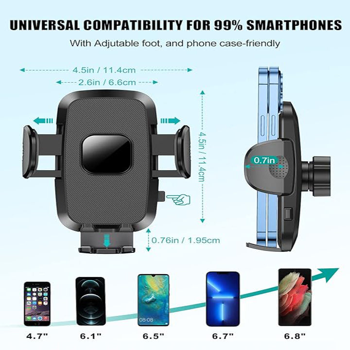 4 in 1 Car Phone Mount Universal Holder Strong Suction Grip