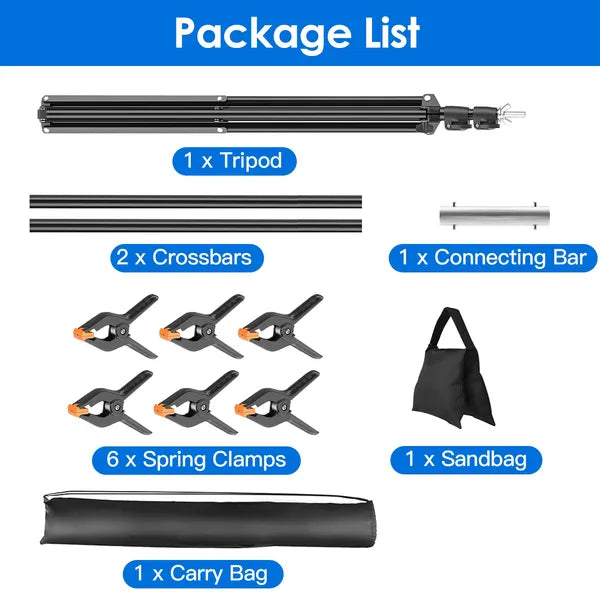 T Shape Backdrop Stand Adjustable Photography Kit