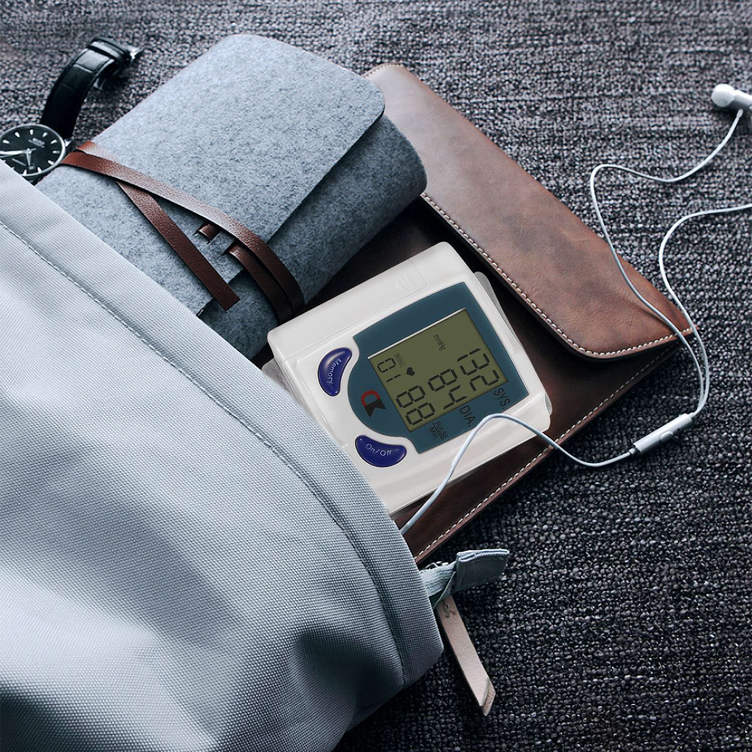Wrist Blood Pressure Monitor Digital LCD Heart Rate Tester