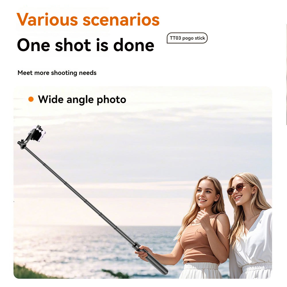 Selfie Stick Tripod with Fill Light Remote Extendable Phone Stand
