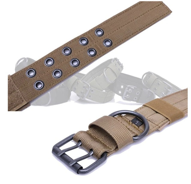 Heavy Duty Tactical Dog Collar Wide Nylon Military Style