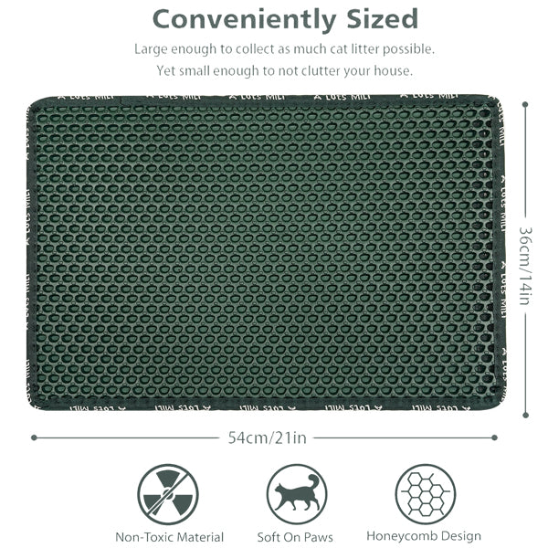 Premium Double Layer Rice Shape Cat Litter Pad Waterproof Mat