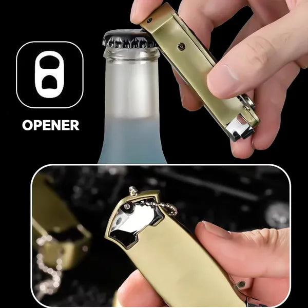 Metal Jet Torch Lighter Refillable Butane Windproof for Camping BBQ & Fireplace