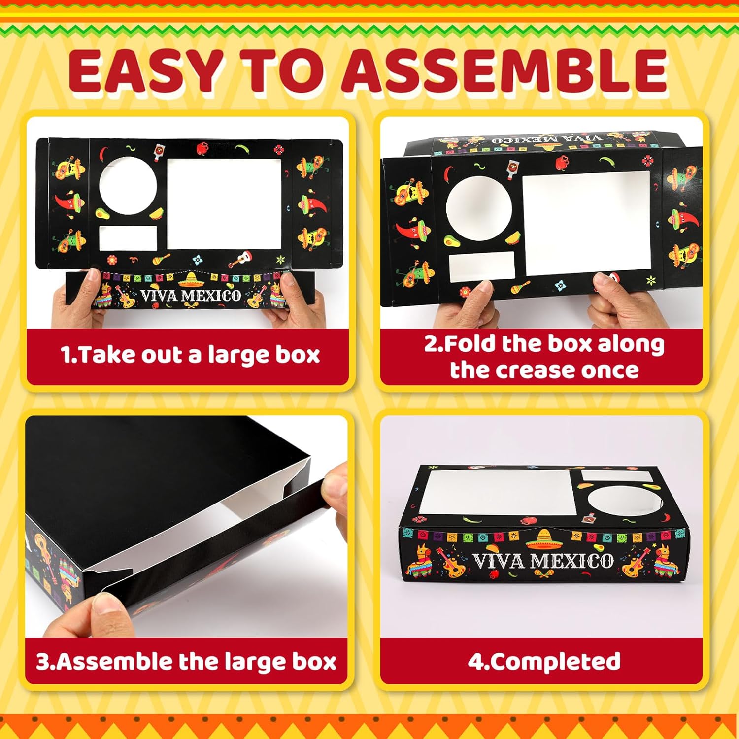 36pcs Fiesta Snack Trays Movie Night Popcorn Candy Party Boxes