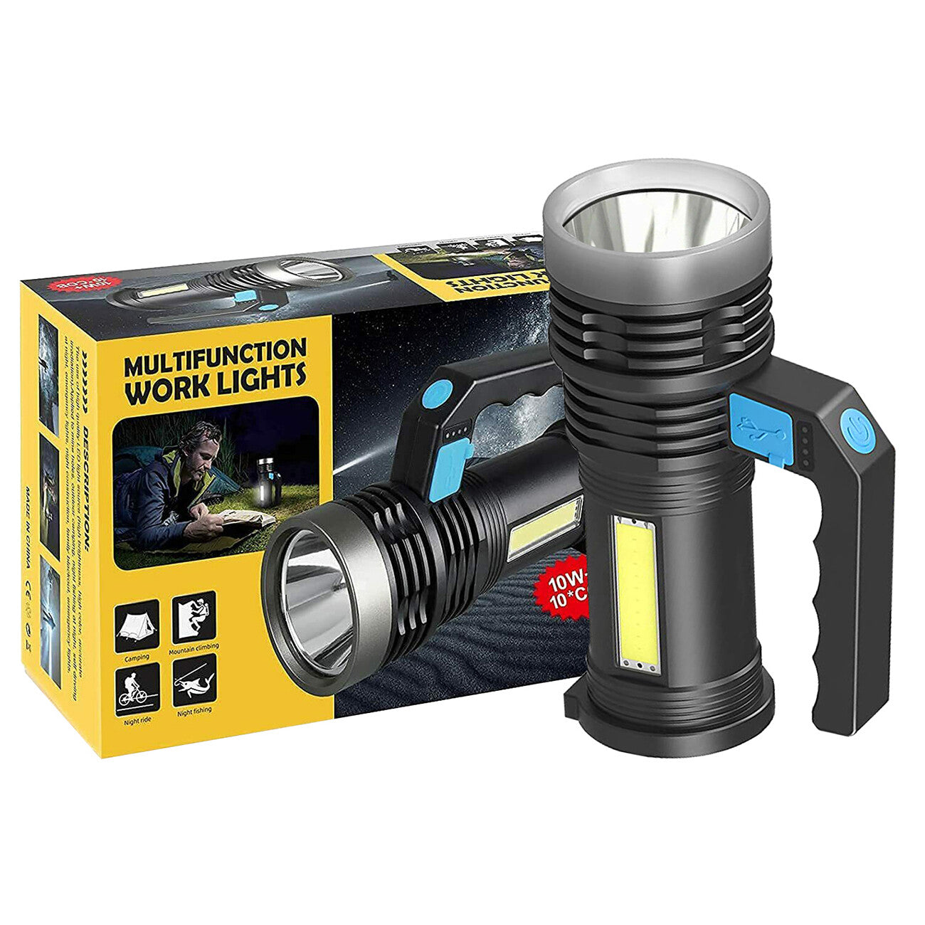 Ultra Bright LED Flashlight USB Rechargeable Camping Torch Light