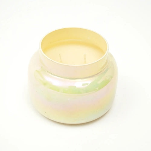 Pastel Yellow Scented Candle Jar with Lid Elegant Decor