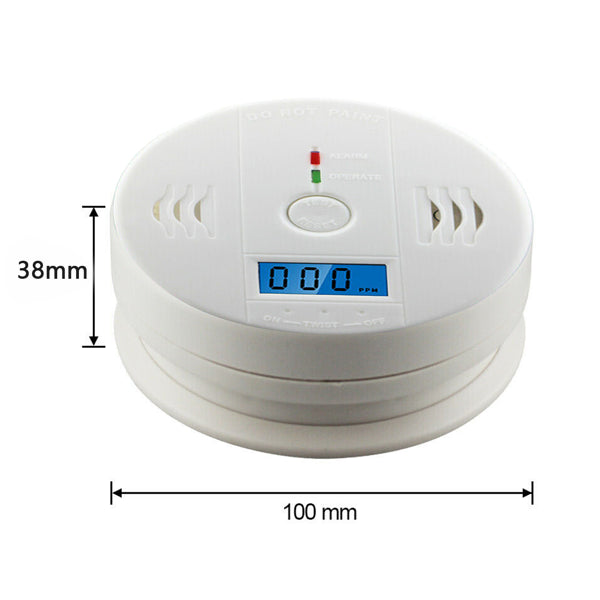 4-Pack LCD Carbon Monoxide Detector Home Safety Alarm