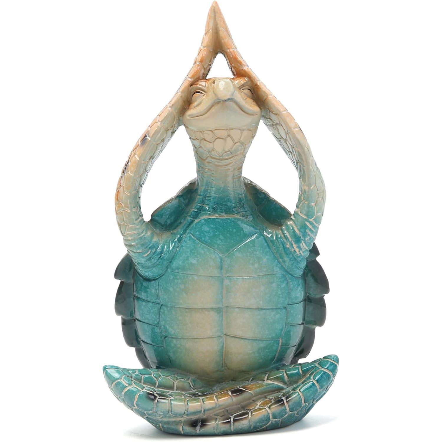 Sea Turtle Meditation Yoga Decor Zen Resin Statue Beach Home Office