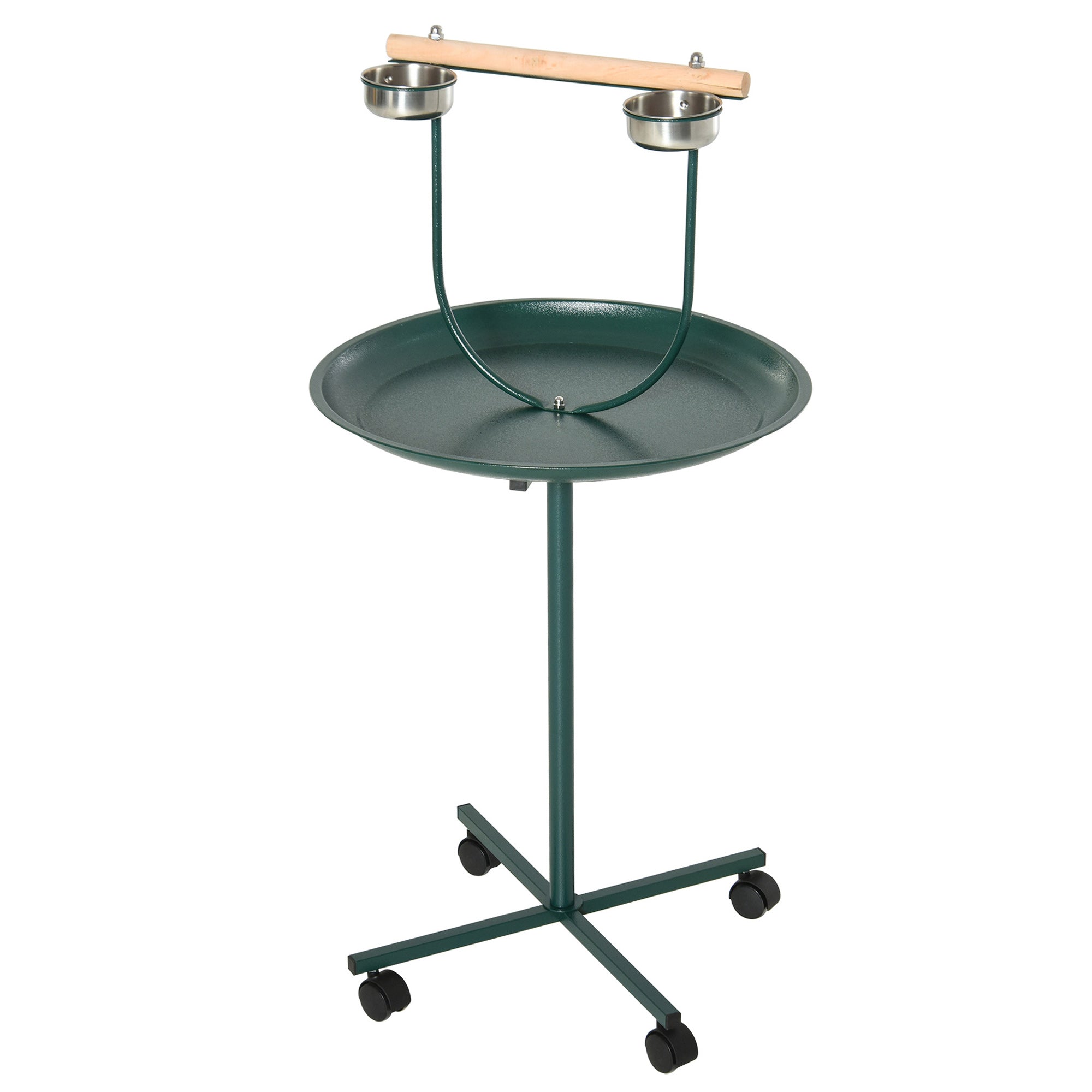 Premium Rolling Bird T Stand Training Perch Activity Play Stand