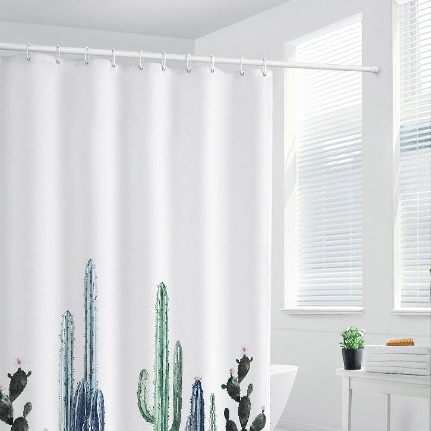 Adjustable Tension Curtain Rod Heavy Steel for Bath Kitchen Balcony HD