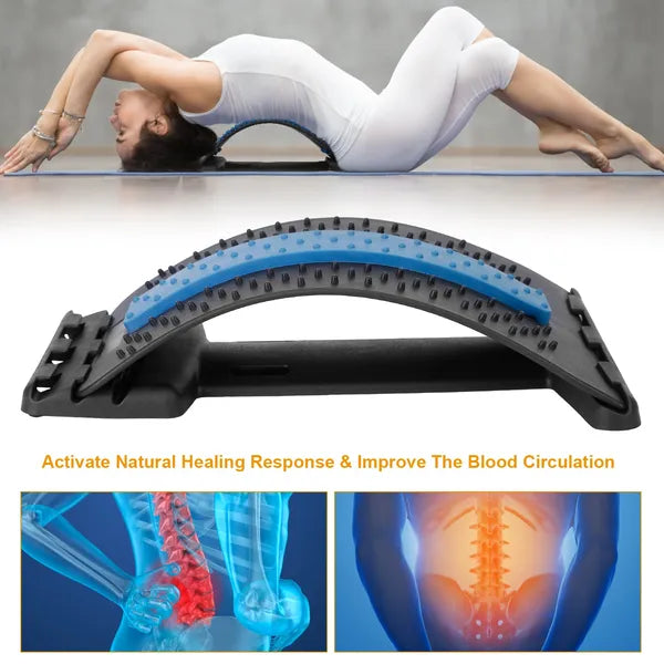 Back Stretching Device Lumbar Support Multi-Level Pain Relief Tool