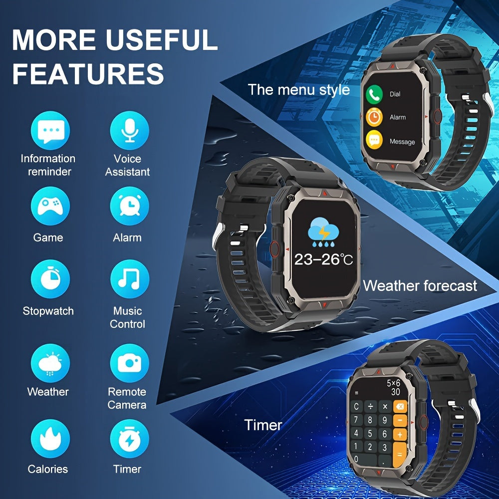 Men’s Smart Watch With Calling Fitness Tracker HD Display