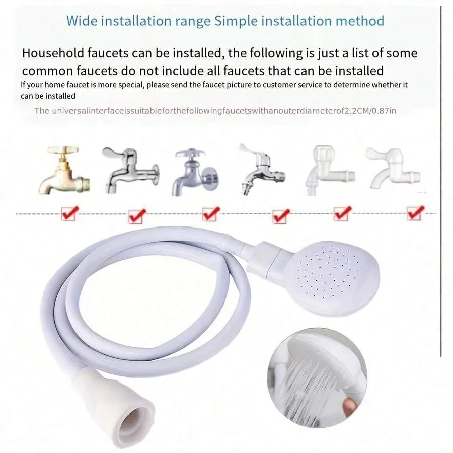 Premium Portable Faucet Sprayer Pet Bath Shower Head Adapter