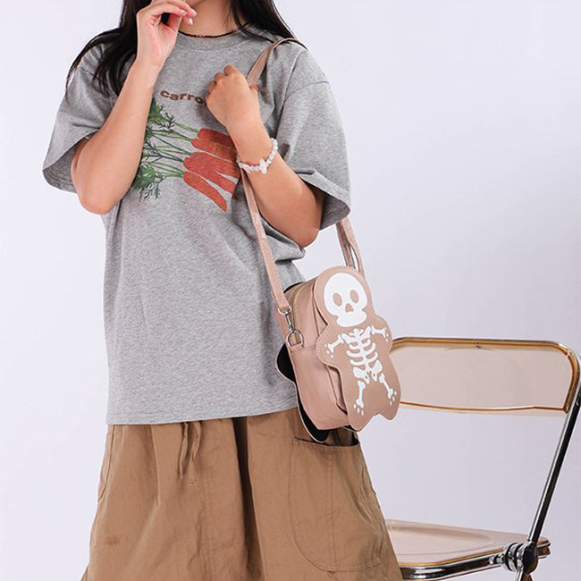 Halloween Skull Crossbody Bag Y2K Cute Shoulder Phone Bag For Women