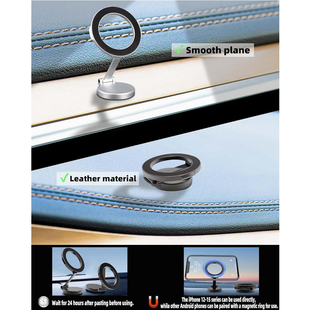 Magnetic Car Phone Mount Adjustable 360 Rotation Strong Holder