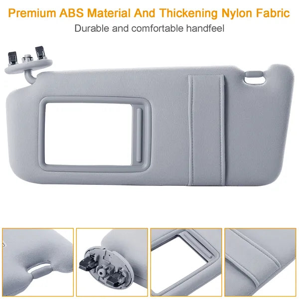 Driver Side Sun Visor for 2007–2011 Toyota Camry Without Sunroof