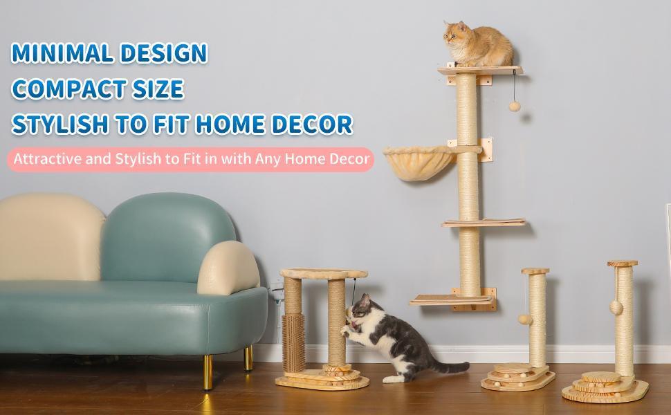 Premium Indoor Cat Scratching Board with Interactive Ball Track Toy