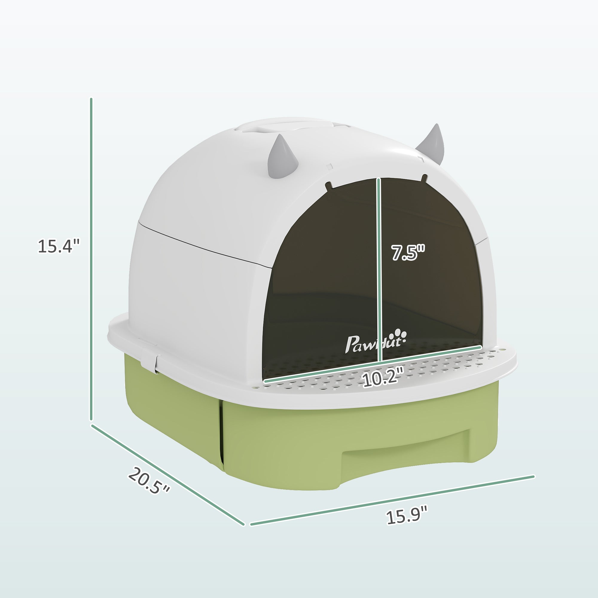 Premium Covered Cat Litter Box with Lid Scoop Odor Control