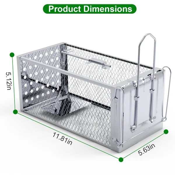 Single Door Humane Rat Trap Cage Safe Reusable Design