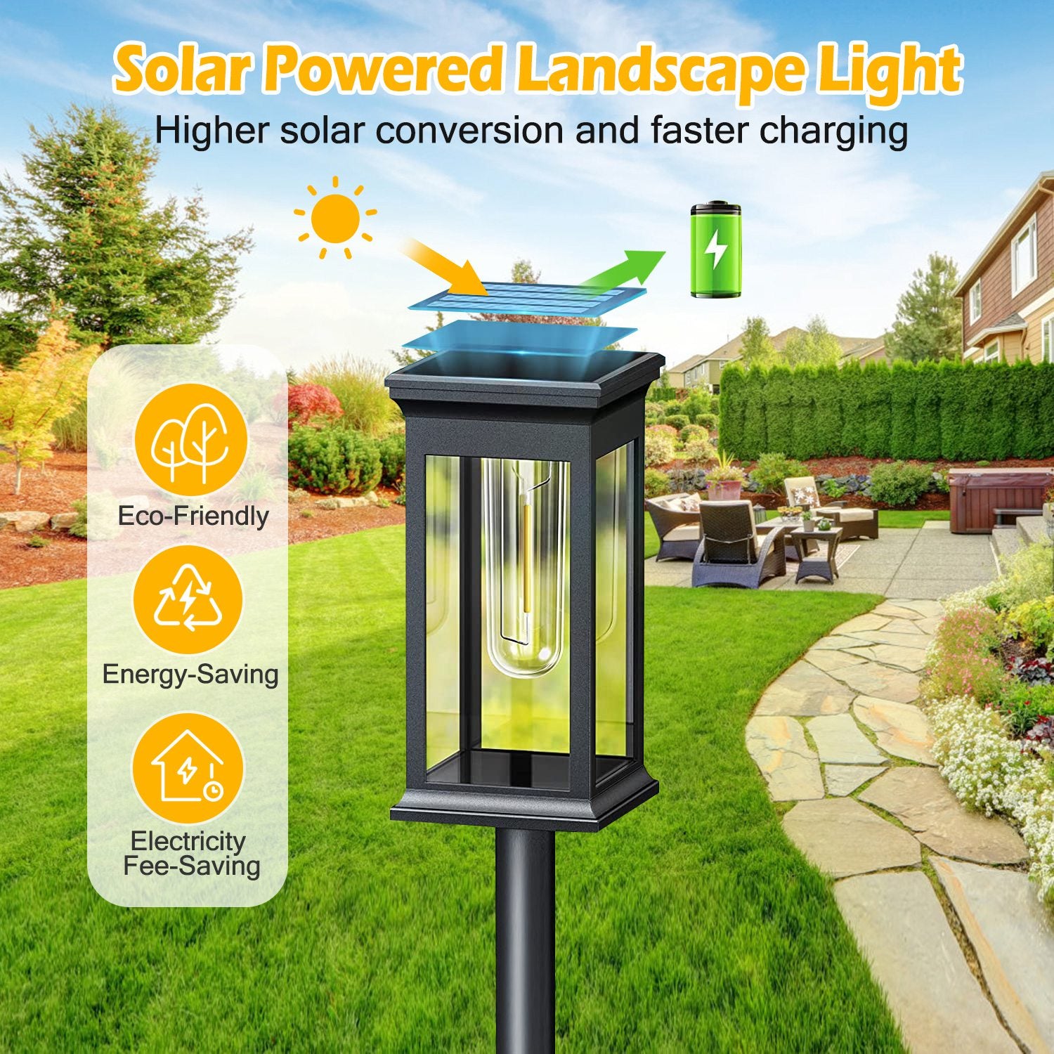 Ultra Bright Solar Garden Stake Lights Waterproof Pathway Decor