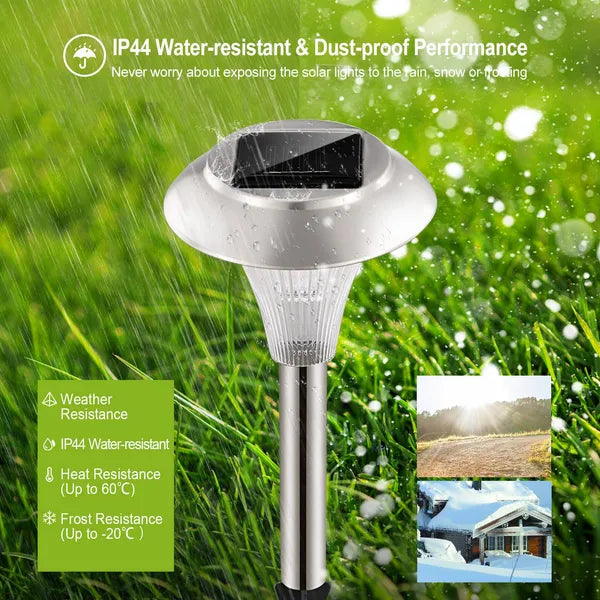 Color Changing Solar Garden Lights Waterproof Pathway Lights 4 Pack