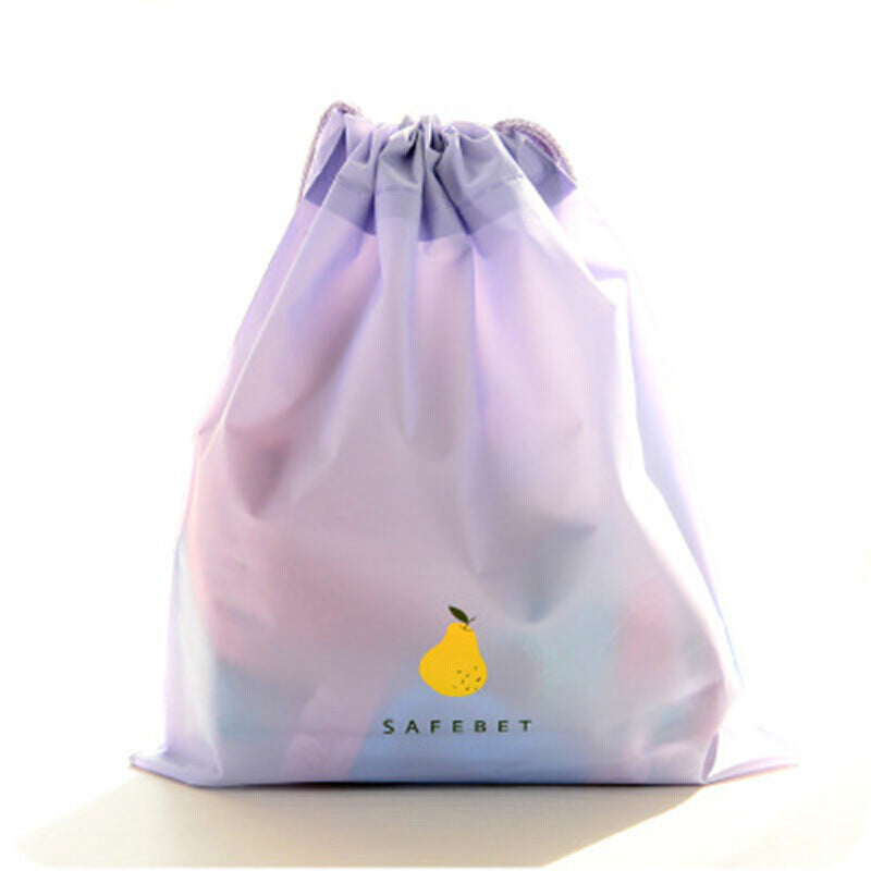 Animal Print Large Capacity Drawstring Cosmetic Storage Bag for Travel Use