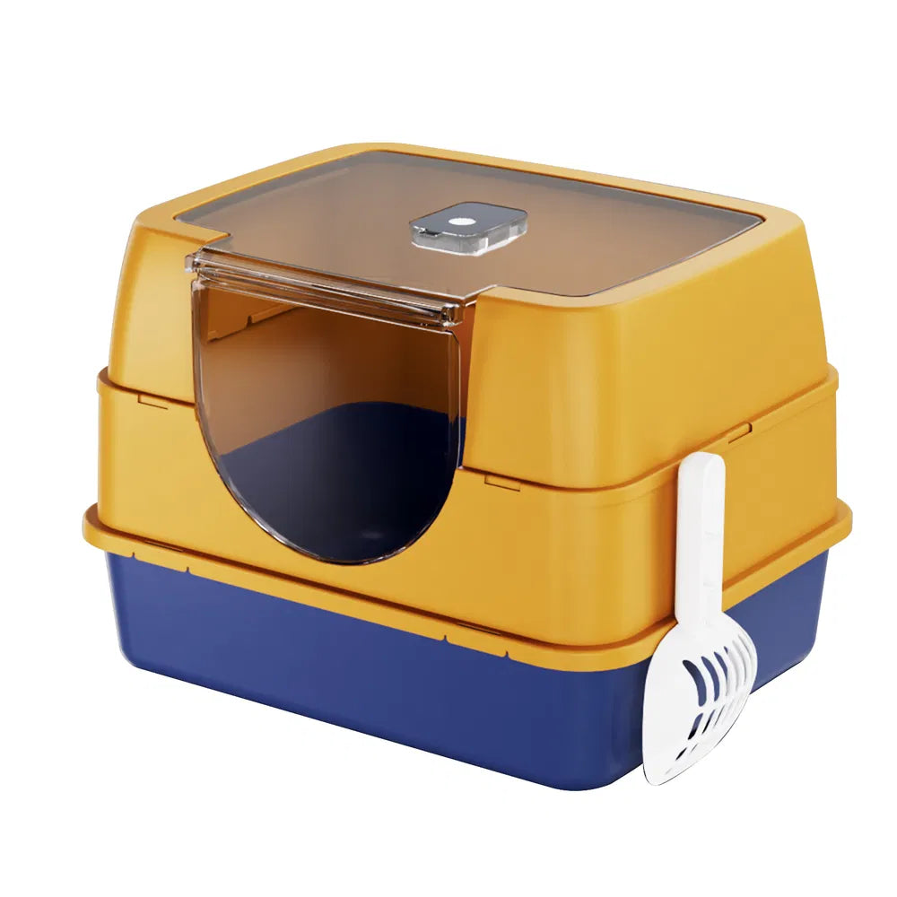 Enclosed Cat Litter Box with Odor Control – Spacious Covered Cat Toilet for Large Cats