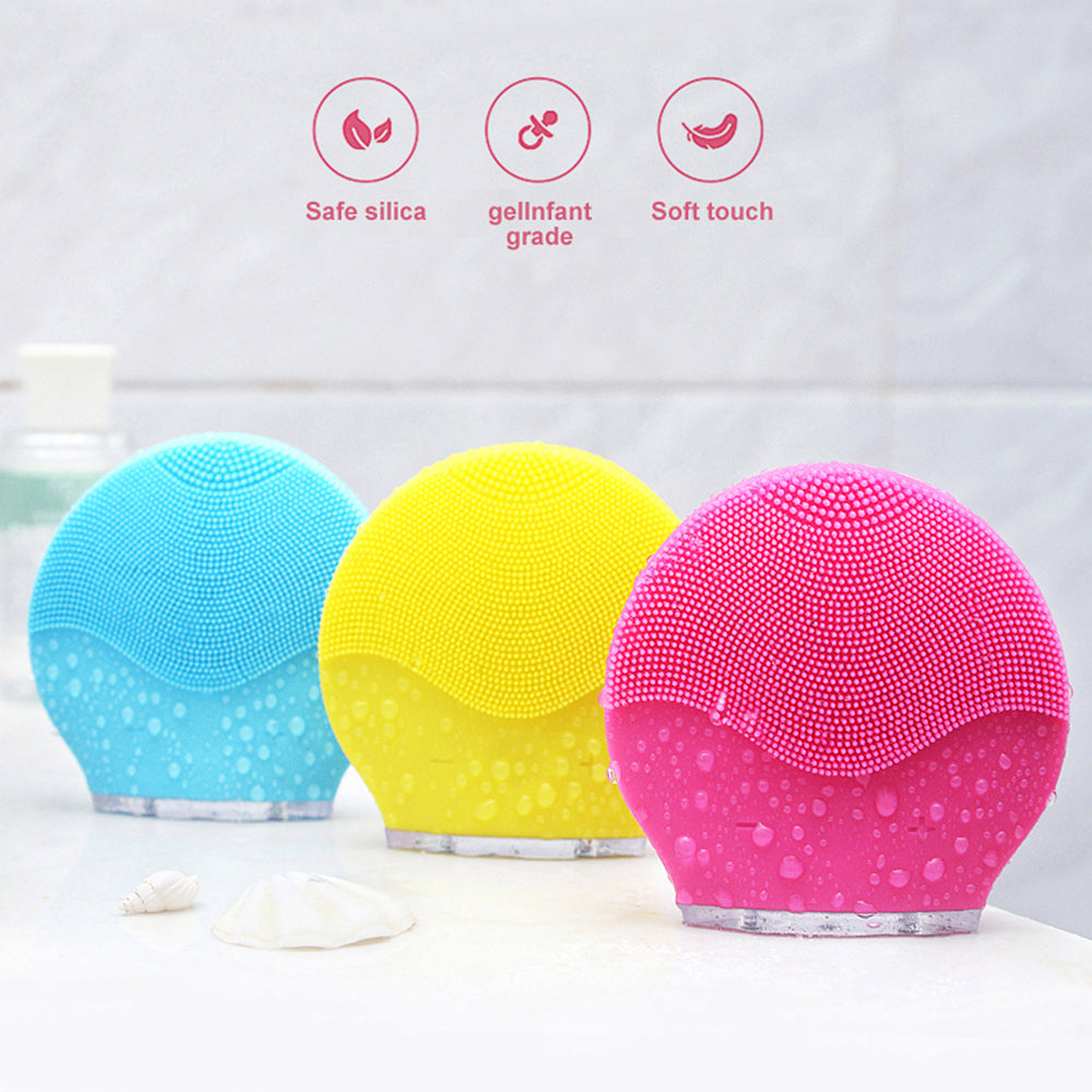 Mini Silicone Facial Cleansing Brush with Sonic Deep Clean