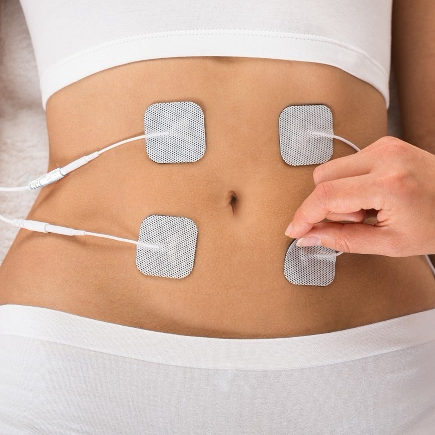 4PCS Reusable Electrode Pads for TENS EMS Unit Replacement Set