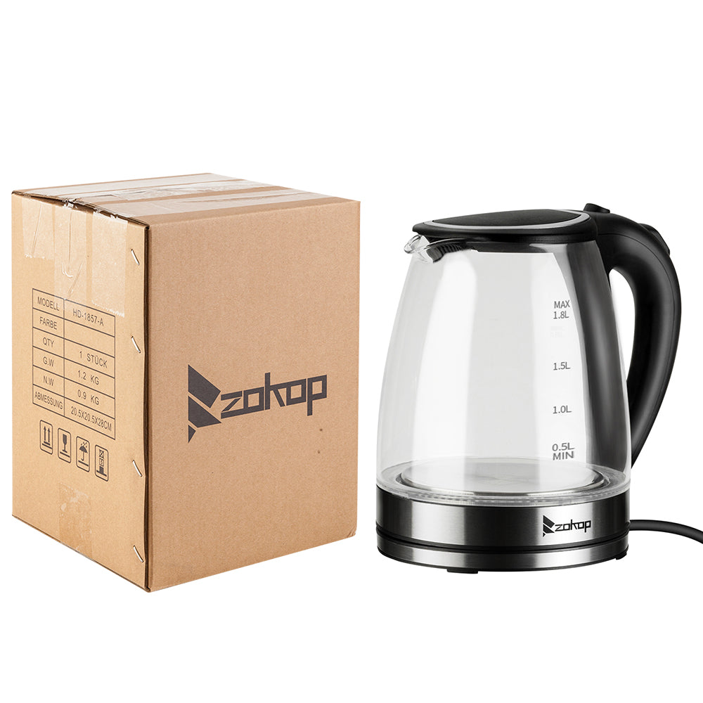 Powerful Electric Glass Kettle Stainless Steel Fast Boiling