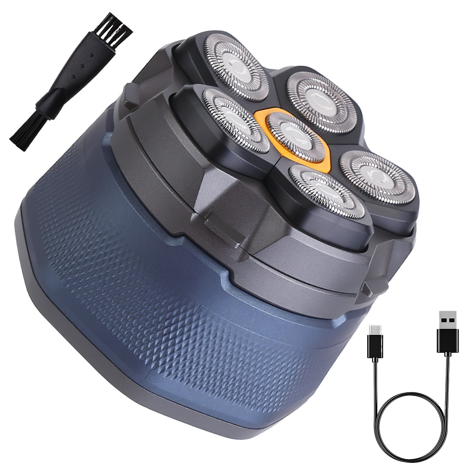 Cordless Electric Head Shaver for Men 6D Waterproof LED Trimmer