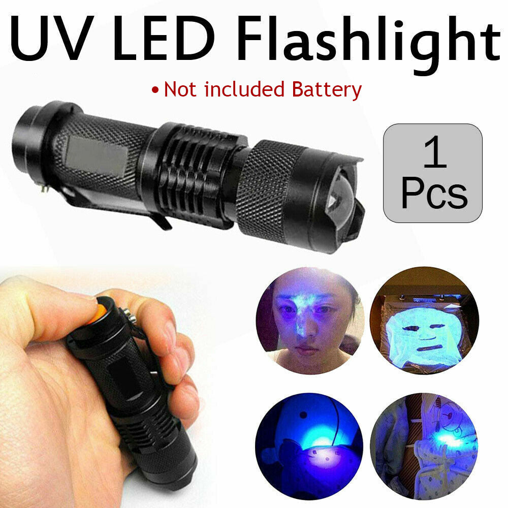 Ultra Bright UV Flashlight 395nm Mini Blacklight Inspection Torch
